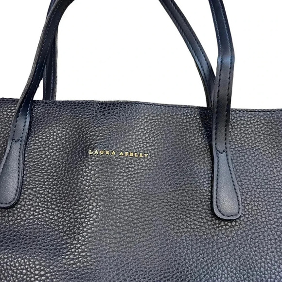 Laura Ashley Navy Pebble Large Tote - Picture 2 of 6